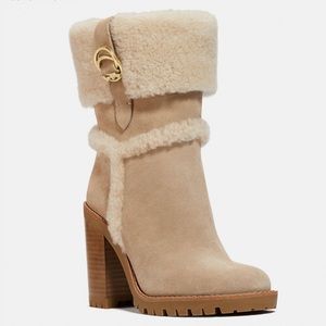 Coach Suede Harlie Bootie Oat 8